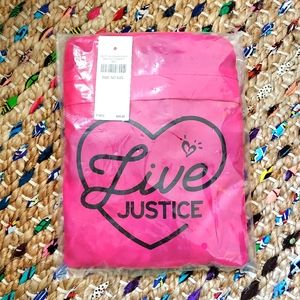 Justice Reusable Shopper Tote Pink NEW